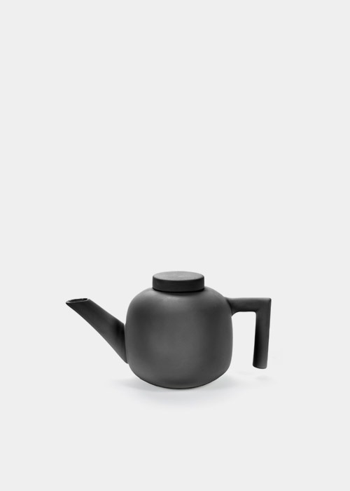Black White Teapot
